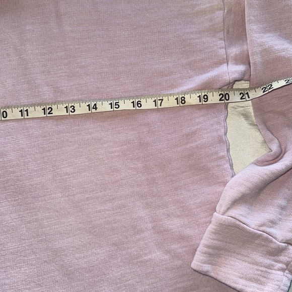 J. Crew Light Pink Vintage Cotton Terry Turtleneck Cowl Neck Sweater - Picture 3 of 12